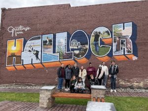 Book club students—organized by the Torstenson Scholars—and faculty members left the Twin Cities to visit Hallock, Minnesota.